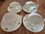 Vintage: 4 kop en schotels plus 4 gebaksbordjes Royal Stuart, Ophalen of Verzenden