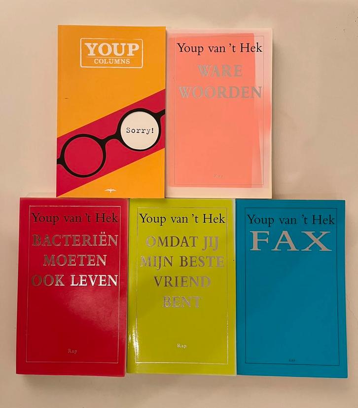 Youp van ’t Hek – 5 leuke bundels & columns!, Boeken, Humor, Zo goed als nieuw, Cabaret, Ophalen of Verzenden