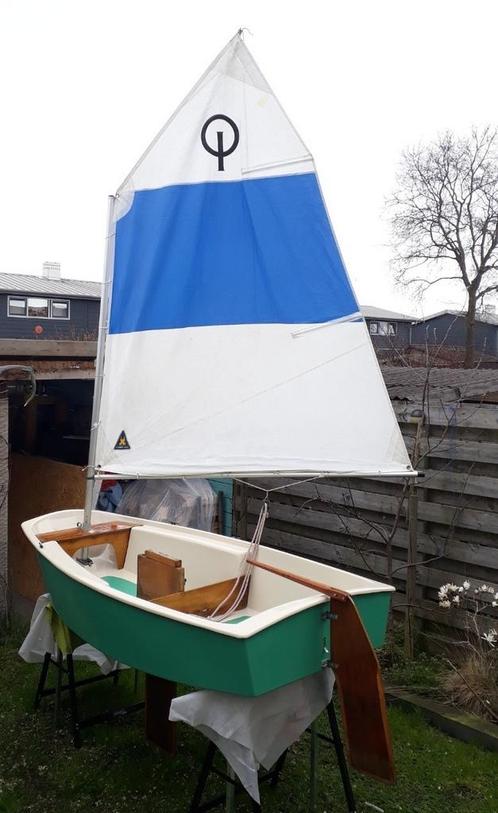 Optimist Zeilboot, Watersport en Boten, Open zeilboten, Zo goed als nieuw, Optimist, Minder dan 3 meter, Polyester, Geen motor
