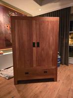 Teakhouten opbergkast met lades en deuren., Huis en Inrichting, Kasten | Kledingkasten, Ophalen, Gebruikt, 100 tot 150 cm, 150 tot 200 cm