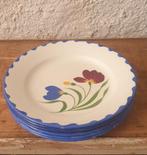 6 oude Franse ontbijt gebaks bordjes Salins, Antiek en Kunst, Antiek | Servies los, Ophalen of Verzenden