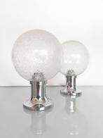 Set van twee Hillebrand Leuchten jaren 70 tafellampen, Ophalen of Verzenden, Zo goed als nieuw, Glas, Minder dan 50 cm