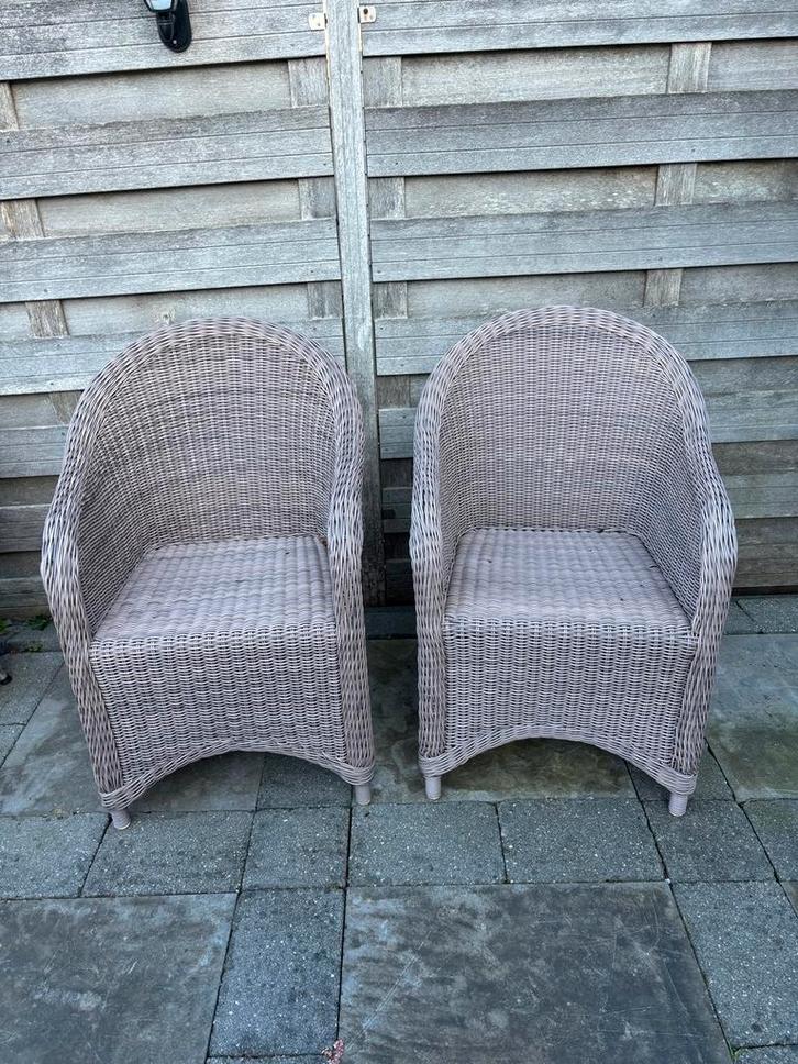 2 zware kwaliteit  Wicker tuinstoelen, Tuin en Terras, Tuinstoelen, Gebruikt, Wicker, Ophalen