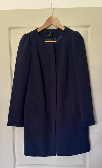 H&M jas donkerblauw maat 38 beschikbaar voor biedingen