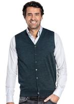 Joe Merino - gilet - L - kleur 'proud peacock' - als nieuw, Kleding | Heren, Maat 52/54 (L), Joe Merino, Ophalen of Verzenden
