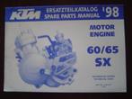 KTM 60 65 SX 1998 ersatzteilkatalog spare parts, Motoren, Ophalen of Verzenden, Overige merken