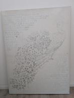 Groot canvas schilderij met pauw – 120 x 90 cm, Huis en Inrichting, Woonaccessoires | Memoborden, Ophalen, Gebruikt, Overige typen