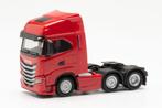 Iveco S-Way 6x2, rood, Hobby en Vrije tijd, Modelauto's | 1:87, Ophalen of Verzenden, Nieuw, Bus of Vrachtwagen, Herpa