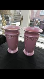 Lila Vazen/Bloempotten Set, Overige kleuren, Aardewerk of Porselein, Ophalen of Verzenden, Zo goed als nieuw