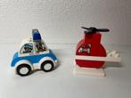 Duplo 10957 Brandweer helikopter en Politieauto, Ophalen of Verzenden, Zo goed als nieuw, Complete set, Duplo
