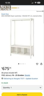 IKEA Hemnes open kast, Huis en Inrichting, Kasten | Kledingkasten, Ophalen, Met plank(en), Gebruikt, 100 tot 150 cm