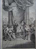 Gravure Don Quichot goudstukken voor stok, HJ Morgan 1750, Antiek en Kunst, Kunst | Etsen en Gravures, Verzenden