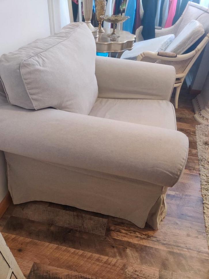 Heerlijk fauteuil met stoffen bekleding. Volledig schoon., Huis en Inrichting, Banken | Sofa's en Chaises Longues, Zo goed als nieuw