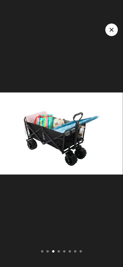 Opvouwbare Strandkar Redwood - 80kg Draagkracht, Caravans en Kamperen, Bolderkarren, Nieuw, Opvouwbaar, Ophalen