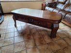 Massief eiken salontafel, Huis en Inrichting, Tafels | Salontafels, Ophalen, Gebruikt, 100 tot 150 cm, 50 tot 100 cm