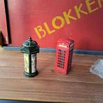 2x kerst items Lemax telefooncel reclamezuil, Diversen, Kerst, Ophalen of Verzenden