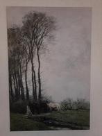 Mauve - Paarden bij het Hek, Ophalen, Zo goed als nieuw, Schilderij, 75 cm of meer