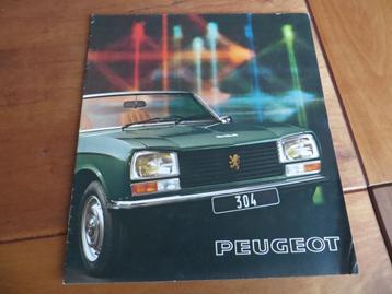 Folder Peugeot 304 S Coupe, 304 S Cabriolet 1974 beschikbaar voor biedingen