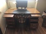 Eikenhouten bureau incl stoel, Ophalen of Verzenden, Gebruikt