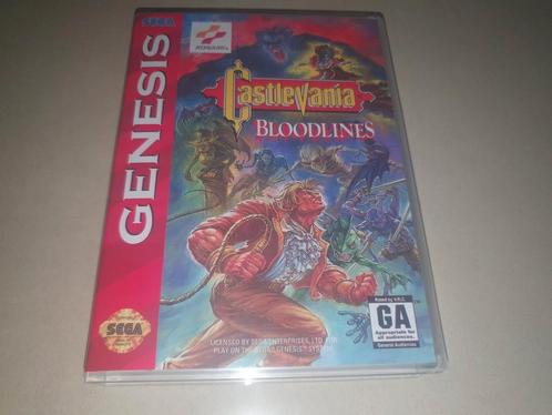 Castlevania Bloodlines Sega Genesis Game Case, Spelcomputers en Games, Games | Sega, Zo goed als nieuw, Verzenden