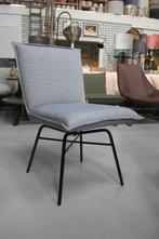 Luxe eetkamerstoelen tuinstoel Sanne Jess draaibaar stof, Huis en Inrichting, Stoelen, Ophalen, Blauw, Zo goed als nieuw, Metaal