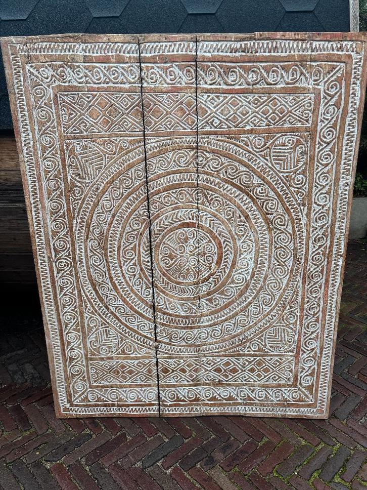 Wandpaneel houtsnijwerk 150 x 120cm (Teak), Huis en Inrichting, Woonaccessoires | Wanddecoraties, Gebruikt, Ophalen