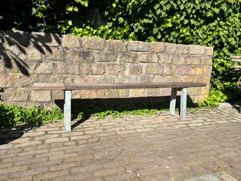 Mooi en sterk parkbankje (meerdere), Tuin en Terras, Tuinbanken, Gebruikt, Hout, Ophalen of Verzenden
