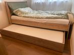 Twijfelaar/bed 120cm met uitschuiflade, Ophalen, Bruin, Zo goed als nieuw, Twijfelaar