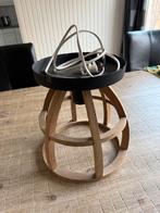 Houten Hanglamp Plafondlamp met Beugel, Ophalen of Verzenden, Zo goed als nieuw, Hout, Minder dan 50 cm