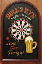 Bulls eye darts bier score one houten pubbord wandbord deco, Info@deconoord.nl, Deco Noord, Nieuw, Ophalen of Verzenden