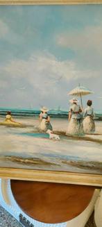 Schilderij strand gezicht, Antiek en Kunst, Kunst | Schilderijen | Klassiek, Ophalen