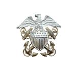 WWII US Navy Officers Visor Cap Insignia, Verzamelen, Militaria | Tweede Wereldoorlog, Ophalen of Verzenden, Marine, Amerika, Embleem of Badge