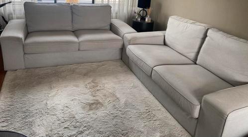 Ikea  Kivik 2x 2 zits bank licht grijs., Huis en Inrichting, Banken | Complete zithoeken, Gebruikt, Stof, Ophalen