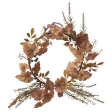 Ikea SMYCKA Kunstkrans, binnen/buiten/gedroogd bruin, 45 cm beschikbaar voor biedingen