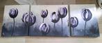 3 delig canvas bloemen, Ophalen, Zo goed als nieuw, Schilderij