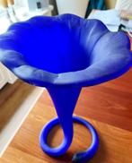 Blauwe Mondgeblazen Vaas - 40cm, Huis en Inrichting, Woonaccessoires | Vazen, Blauw, Ophalen of Verzenden, Minder dan 50 cm, Glas
