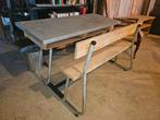 schoolbank bureau vintage, Kinderen en Baby's, Kinderkamer | Tafels en Stoelen, Ophalen, Gebruikt, Tafel(s) en Stoel(en)