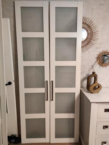 Ikea kast deuren Pax melkglas 236x50