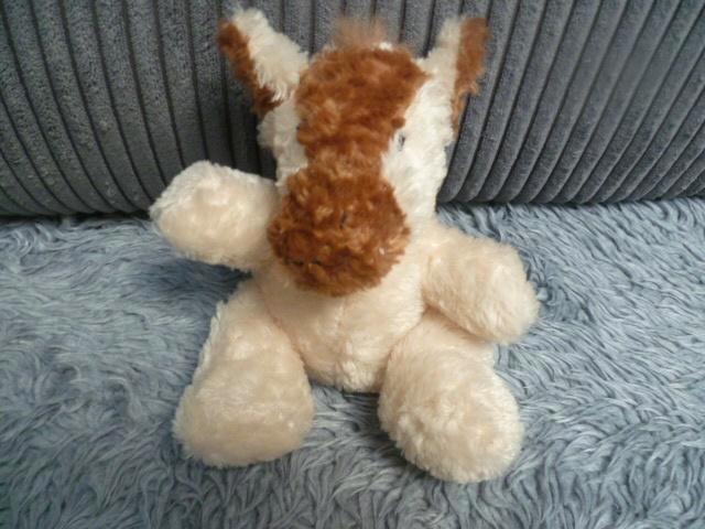 Beige bruin zacht zittend paardje / paard van Hema, Kinderen en Baby's, Speelgoed | Knuffels en Pluche, Zo goed als nieuw, Paard