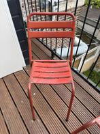 Franse brocante stoeltjes rood, Tuin en Terras, Ophalen, Zo goed als nieuw