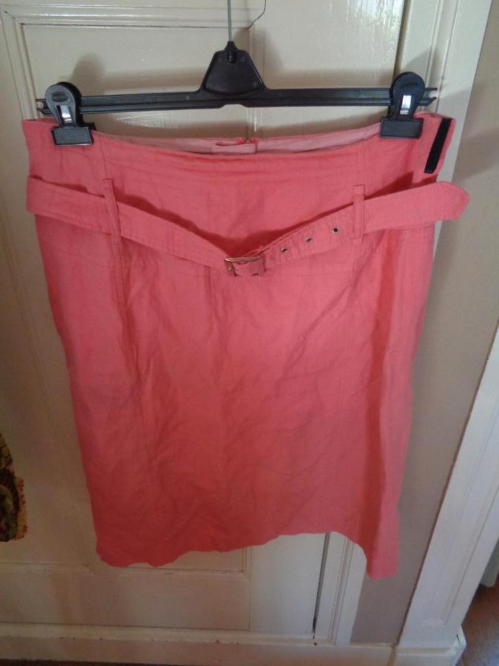 Sensa Donna linnen/katoenen rok:mt 44, Kleding | Dames, Rokken, Nieuw, Maat 42/44 (L), Roze, Knielengte, Ophalen of Verzenden