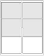 Dubbele stalen draaideuren / Double steel Pivot Doors, Binnendeur, Nieuw, Glas, 200 tot 215 cm