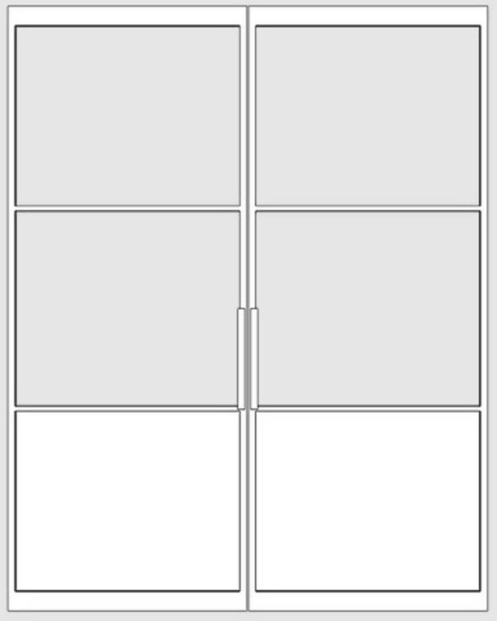 Dubbele stalen draaideuren / Double steel Pivot Doors, Doe-het-zelf en Verbouw, Deuren en Horren, Nieuw, Binnendeur, 200 tot 215 cm