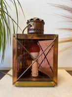 Prachtige vintage lamp scheepslamp koper messing lantaarn, Antiek en Kunst, Antiek | Lampen, Ophalen of Verzenden