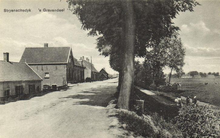 Stryenschedyk - s Gravendeel - ongelopen, Verzamelen, Ansichtkaarten | Nederland, Ongelopen, Noord-Brabant, Voor 1920, Ophalen of Verzenden