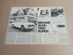 Test (uit oud tijdschrift) Alfa Romeo Giulia 105 (1968), Auto's, Gebruikt, Verzenden