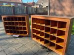 Houten vintage pigeonhole vakkenkasten, Antiek en Kunst, Ophalen