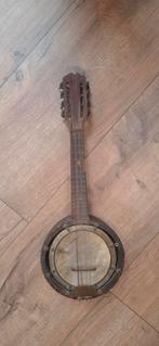 Oude Banjo Mandoline - Decoratie Object, Muziek en Instrumenten, Ophalen of Verzenden, Gebruikt, Mandolinebanjo