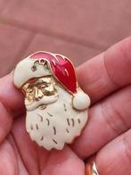 Vintage 1980 verguld emailled kerstman broche, Sieraden, Tassen en Uiterlijk, Broches, Ophalen of Verzenden, Zo goed als nieuw