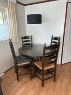 GRATIS Eettafel + 4 stoelen, Ophalen, Gebruikt, 4 tot 6 stoelen
